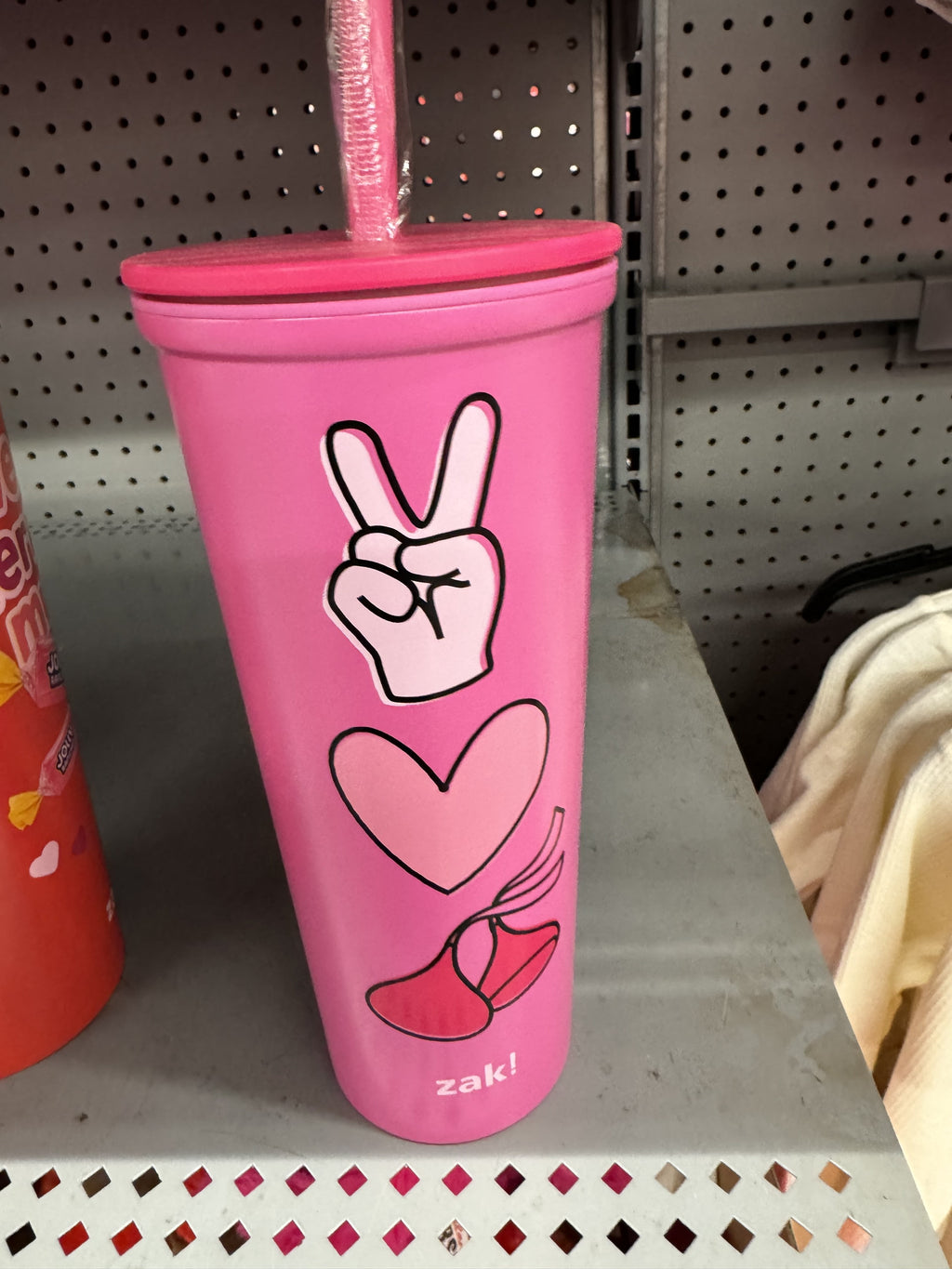 Valentine's Day 22 oz Plastic Hershey's Kiss Insulated Tumbler with Straw