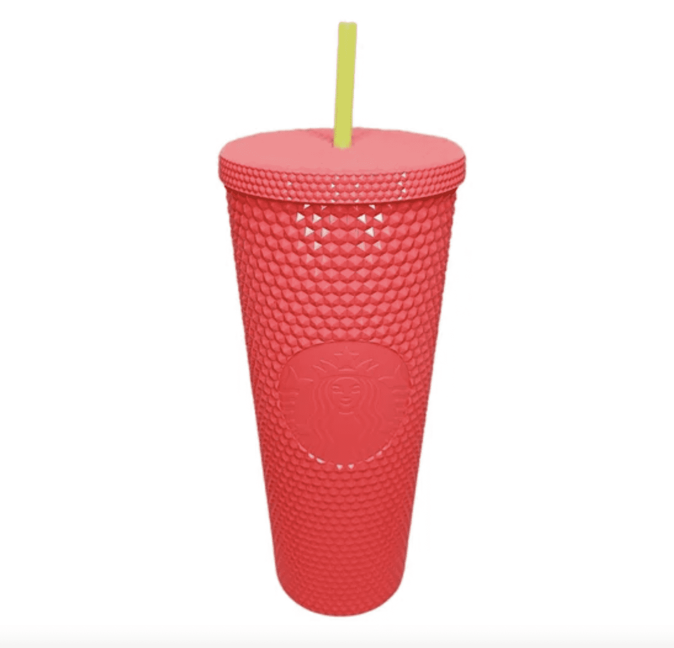 Starbucks 24 oz Dragon Fruit Studded Pink Tabbed Straw Tumbler
