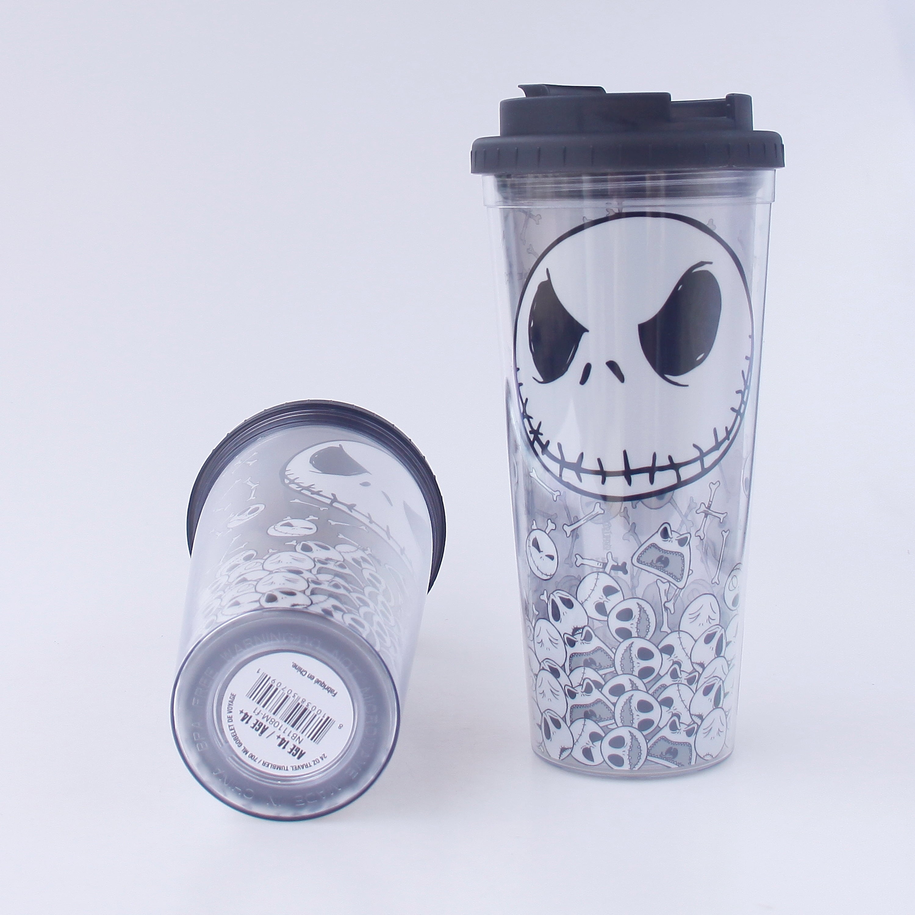 Disney The Nightmare Before Christmas Jack And Skulls Plastic Travel Tumbler