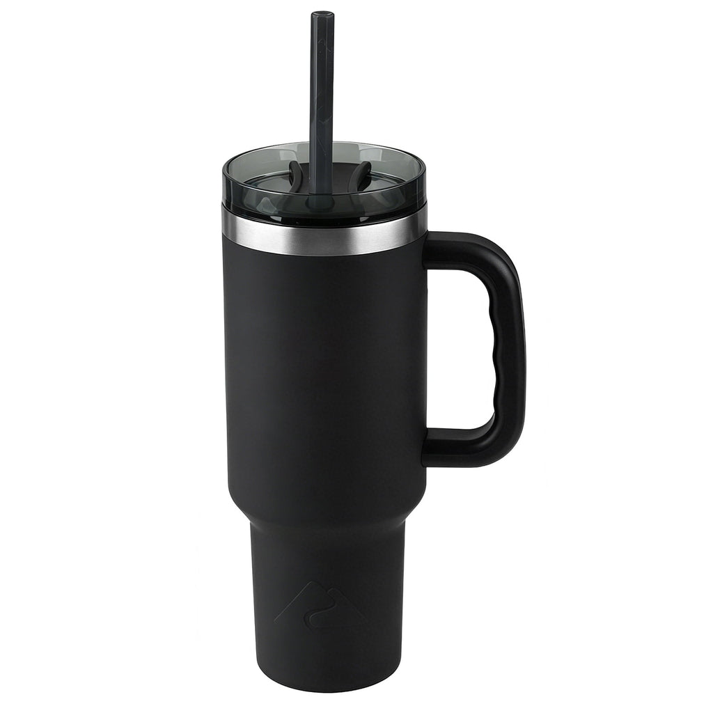 (6 pack) Ozark Trail 40 oz Stainless Steel Insulated Tumbler with Handle, Black