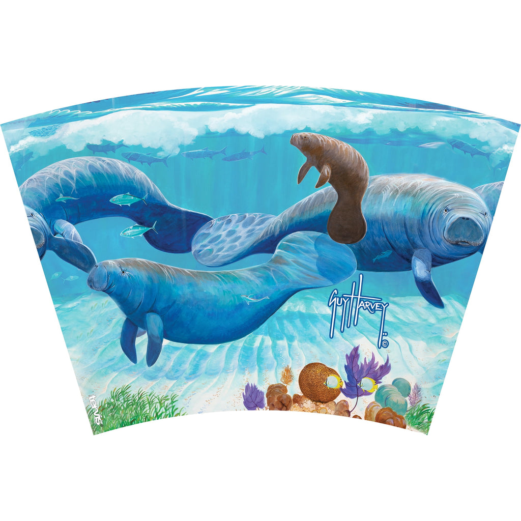 Tervis Guy Harvey - Manatee Made in USA Double Walled  Insulated Tumbler Travel Cup Keeps Drinks Cold & Hot, 24oz, Classic