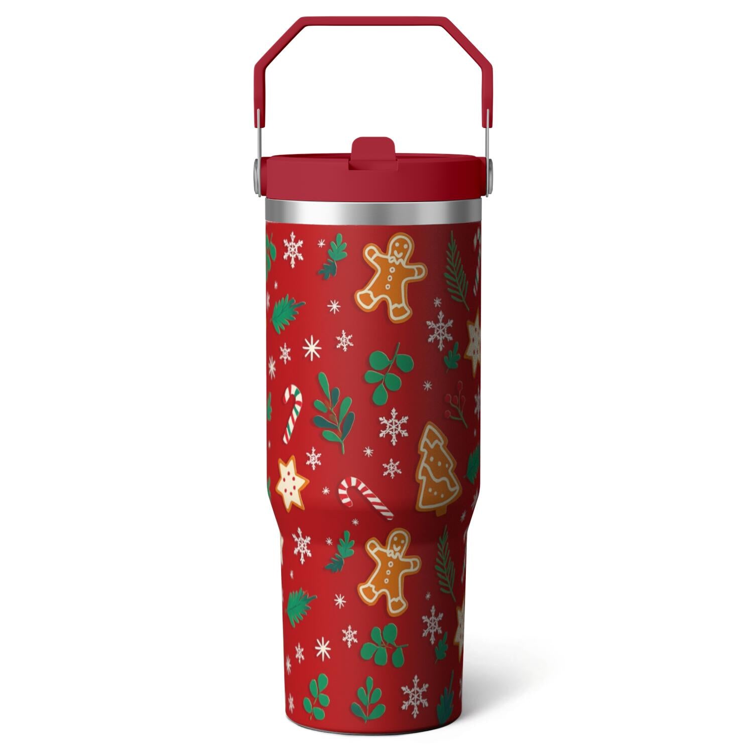 1pc shark 30oz Tumbler with Straw & Handle - Insulated Stainless Steel Cup | Holiday Gift for Man Women (Christmas, Valentine's, Birthday) - Tumbler