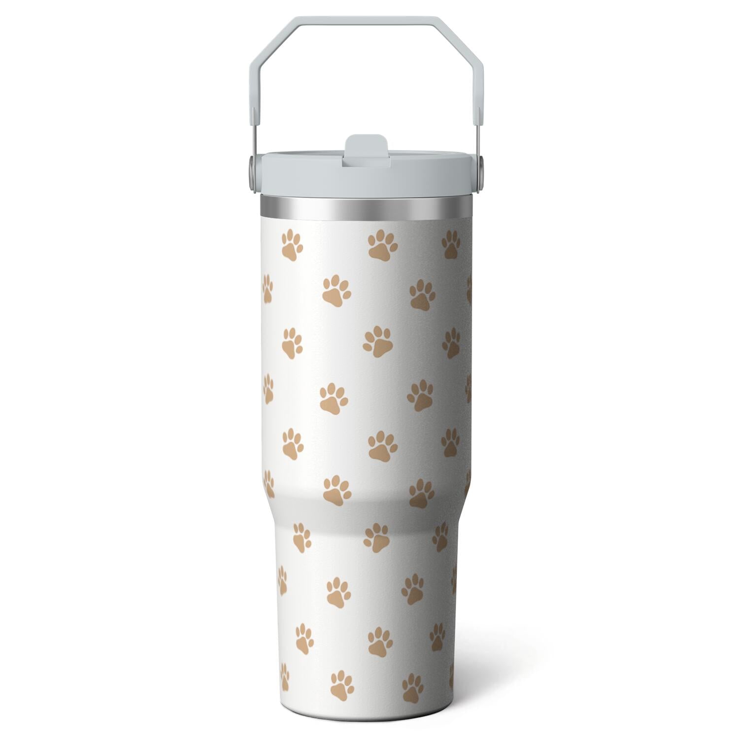1pc Black and white grid 30oz Tumbler with Straw & Handle - Insulated Stainless Steel Cup | Holiday Gift for Man Women (Christmas, Valentine's, Birthday) - Tumbler