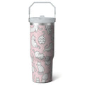 1pc Halloween Bat 30oz Tumbler with Straw & Handle - Insulated Stainless Steel Cup | Holiday Gift for Man Women (Christmas, Valentine's, Birthday) - Insulated Tumbler