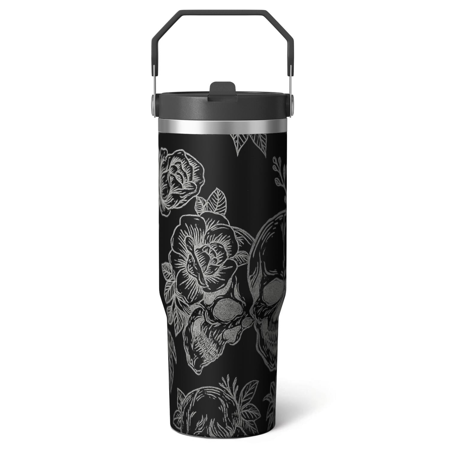 1pc cherry 30oz Tumbler with Straw & Handle - Insulated Stainless Steel Cup | Holiday Gift for Man Women (Christmas, Valentine's, Birthday) - Insulated Tumbler
