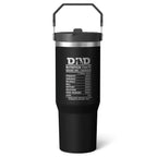 1pc pharmacist 30oz Tumbler with Straw & Handle - Insulated Stainless - Reusable Stainless Steel Cup