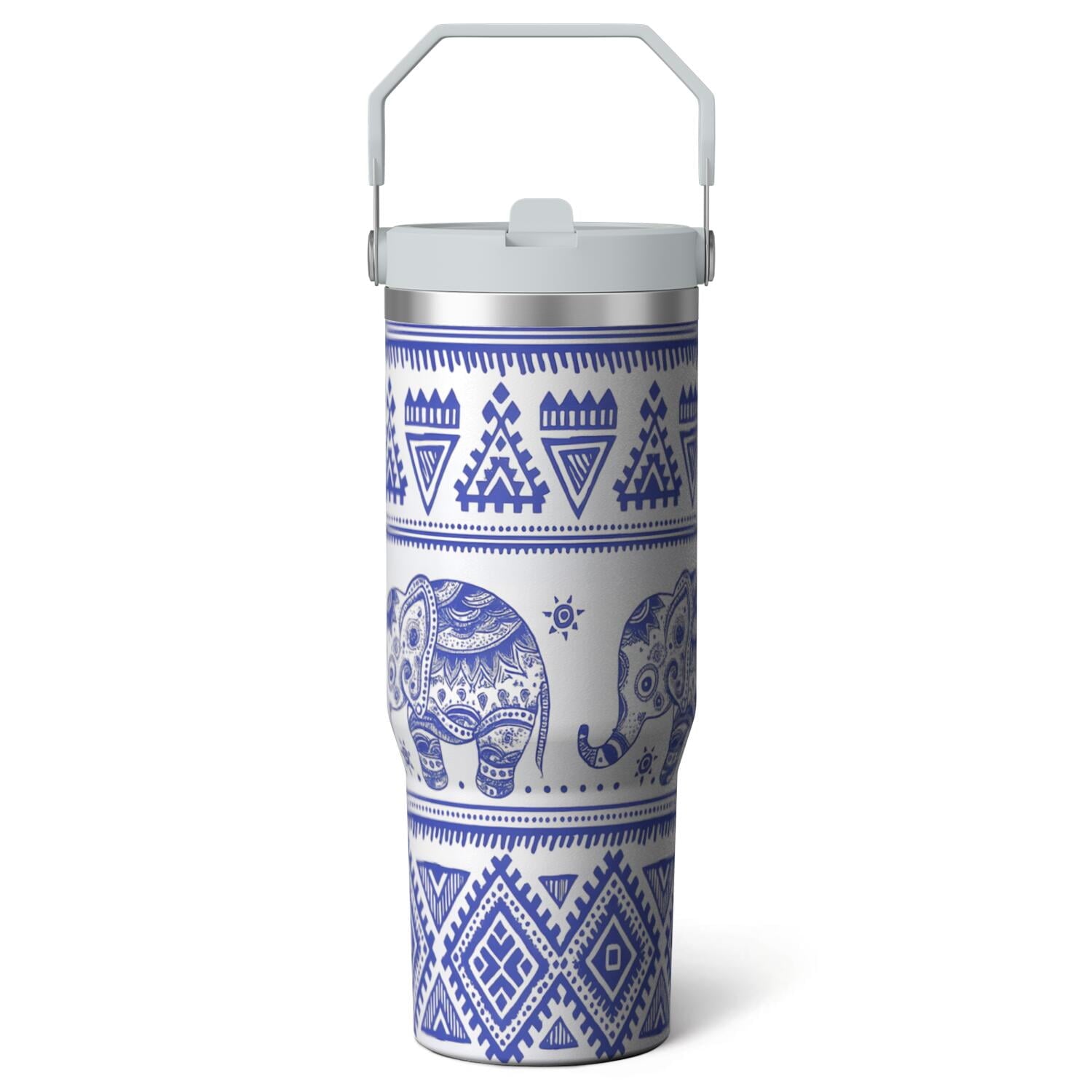 1pc Hummingbird 30oz Tumbler with Straw & Handle - Insulated Stainless Steel Cup | Holiday Gift for Man Women (Christmas, Valentine's, Birthday) - Insulated Tumbler