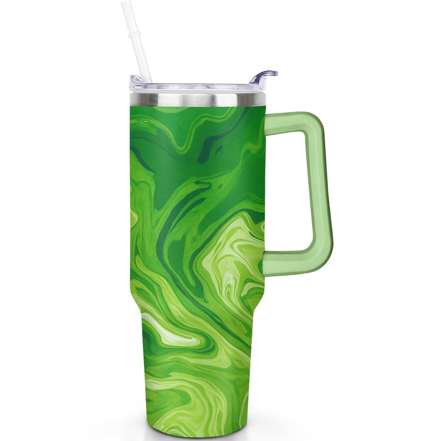 1pc Sunflower 40oz Tumbler with Straw & Handle - Insulated Stainless Steel Cup | Holiday Gift for Man Women (Christmas, Valentine's, Birthday) - Insulated Tumbler