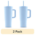 (2 pack) Ello Ultra Clean 40 oz Stainless Steel Tumbler with Handle, Blue