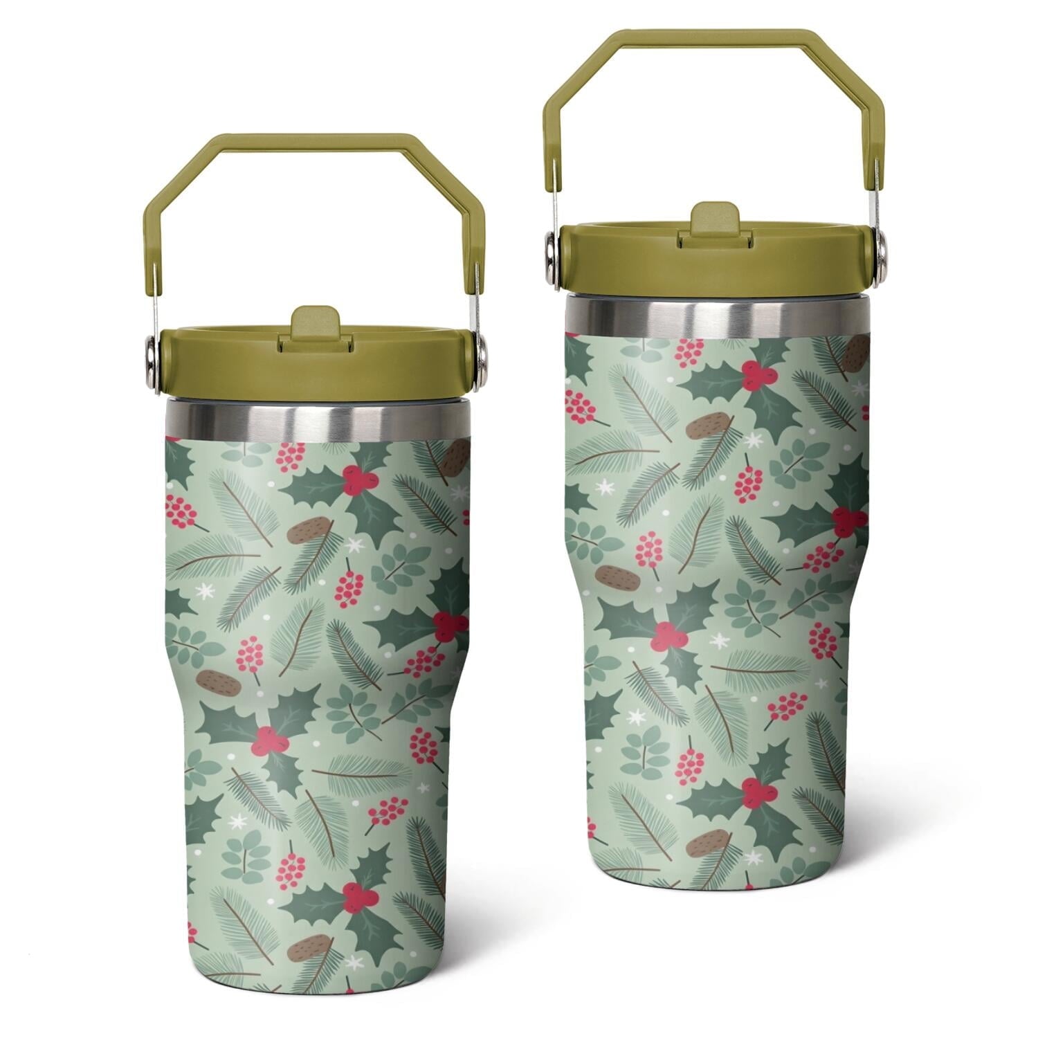 20 Oz Tumbler Christmas Tree Gift Tumbler with Lid and Straw, Birthday Gift Cup for Friend Women Men Coffee Travel Mug Thanksgiving Day Halloween Christmas Gift Water Bottle - Tumbler