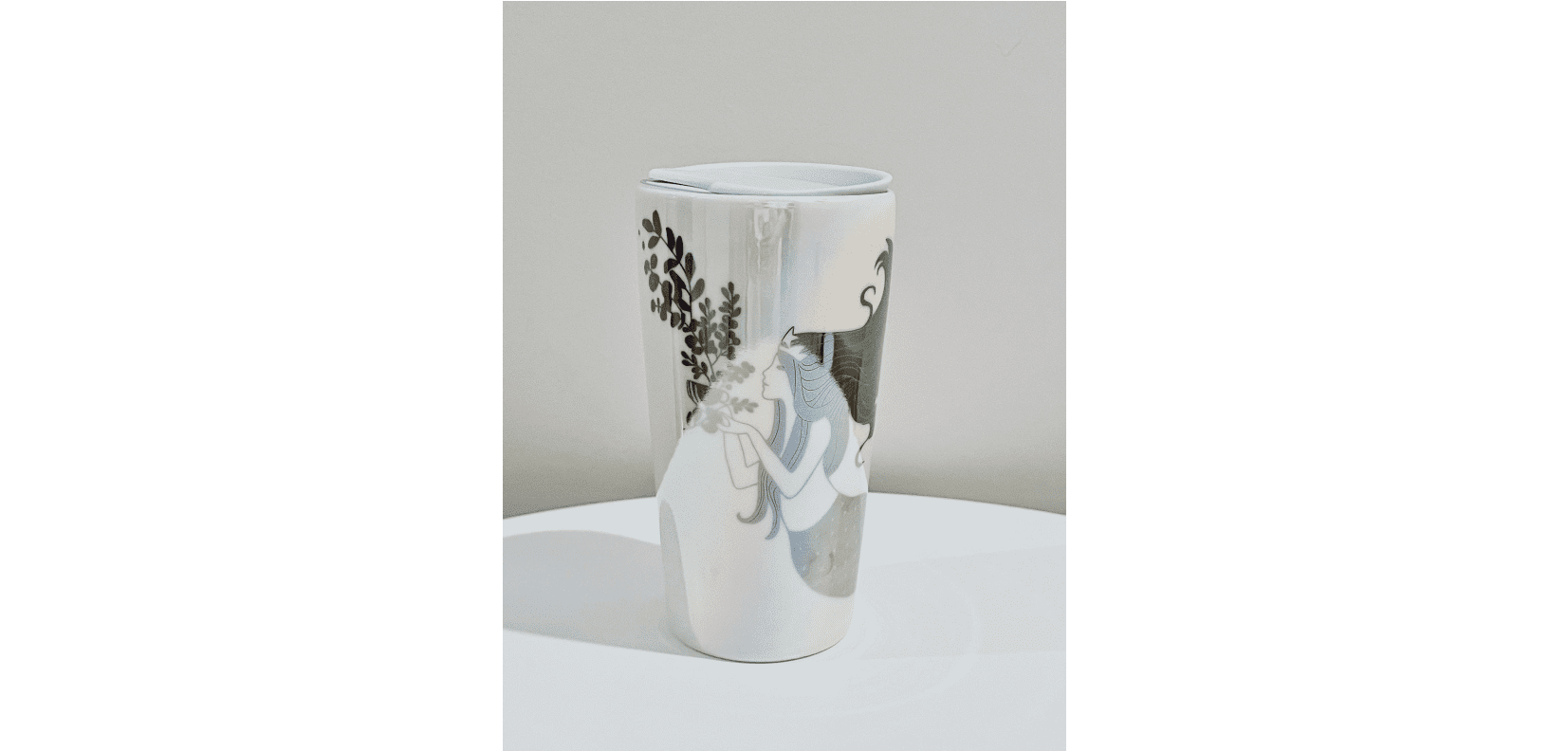 2021 Starbucks Iridescent Siren Ceramic Tumbler w/ Lid - Limited Edition