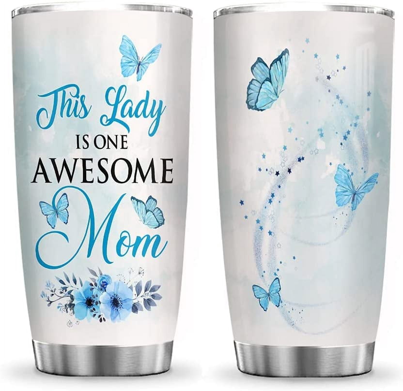 20oz Butterfly Gifts for Women, Memorial Gifts for Women, Coffee Thermos, Coffee Gifts For Women, Inspirational Faith Purple Butterfly Tumbler Cup, Insulated Travel Coffee Mug with Lid - Insulated Tumbler