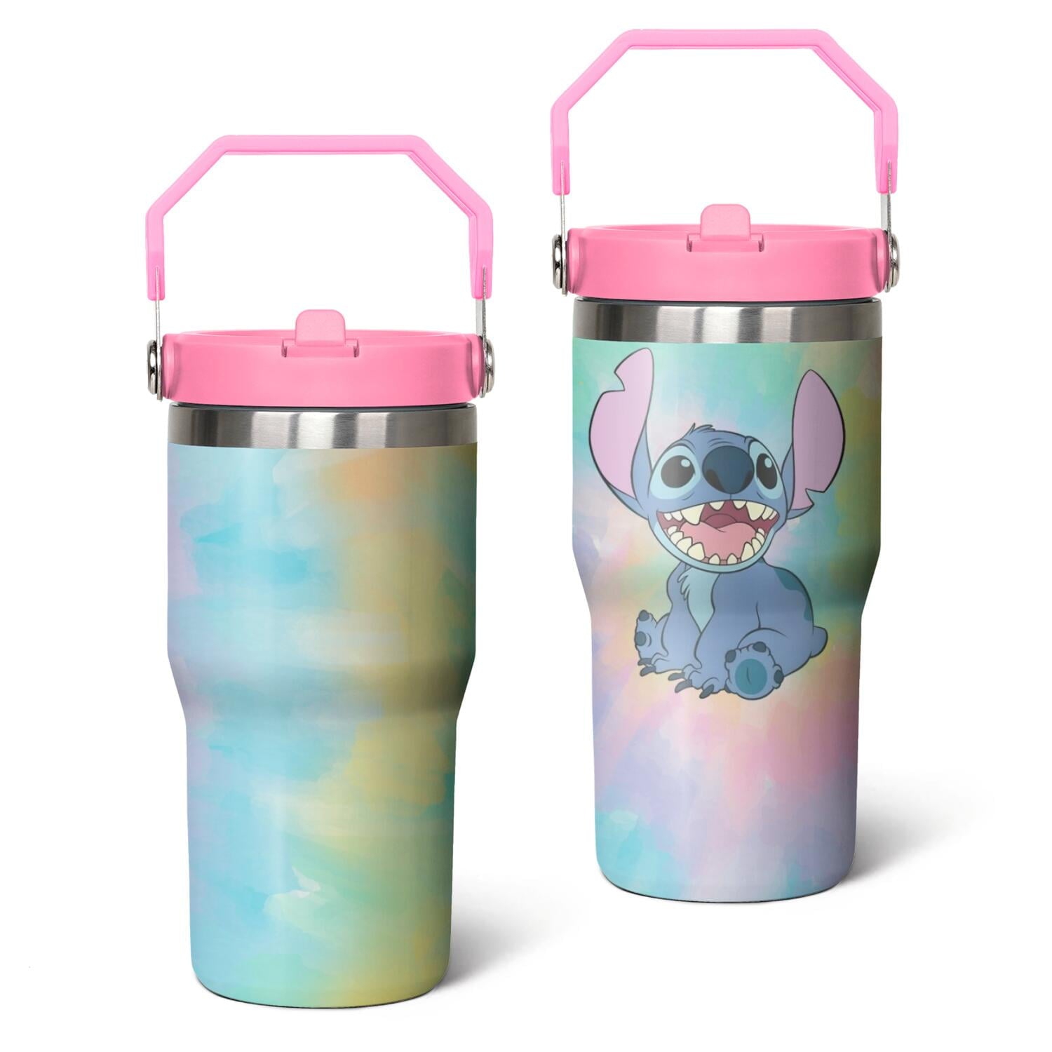 20oz Cartoon Movie Stainless Steel Tumbler with Lid and Straw,Spill Proof Cartoon Travel Cup for Cartoon Lovers,Double Wall Vacuum Insulated Coffee Mug with Top Handle Pink - Tumbler