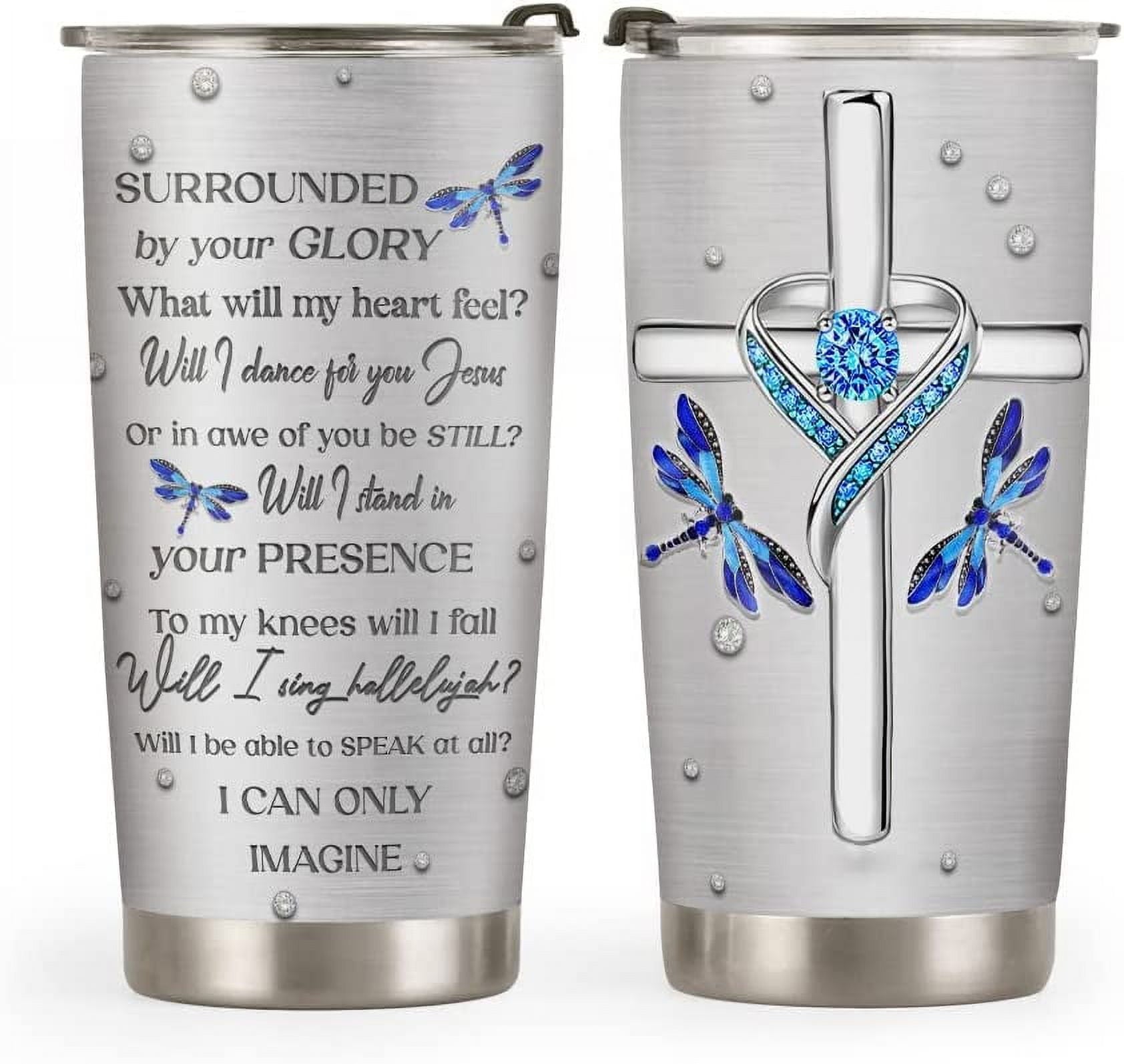 20oz Butterfly Gifts for Women, Memorial Gifts for Women, Coffee Thermos, Coffee Gifts For Women, Inspirational Faith Purple Butterfly Tumbler Cup, Insulated Travel Coffee Mug with Lid - Insulated Tumbler