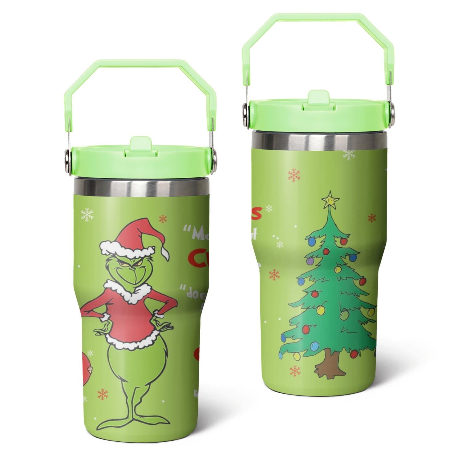 20oz Stainless Steel Tumbler with Lid and Straw,Spill Proof  Travel Cup Double Wall Vacuum Insulated Coffee Mug with Top Handle Crimson - Tumbler
