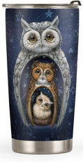 20oz Owl Gifts for Owl Lovers, Valentines Day Gifts for Her, Unique Birthday Gifts for Women, Mom, Daughter, Inspirational Gifts Night Owls Tumbler Cup, Insulated Travel Coffee Mug with Lid