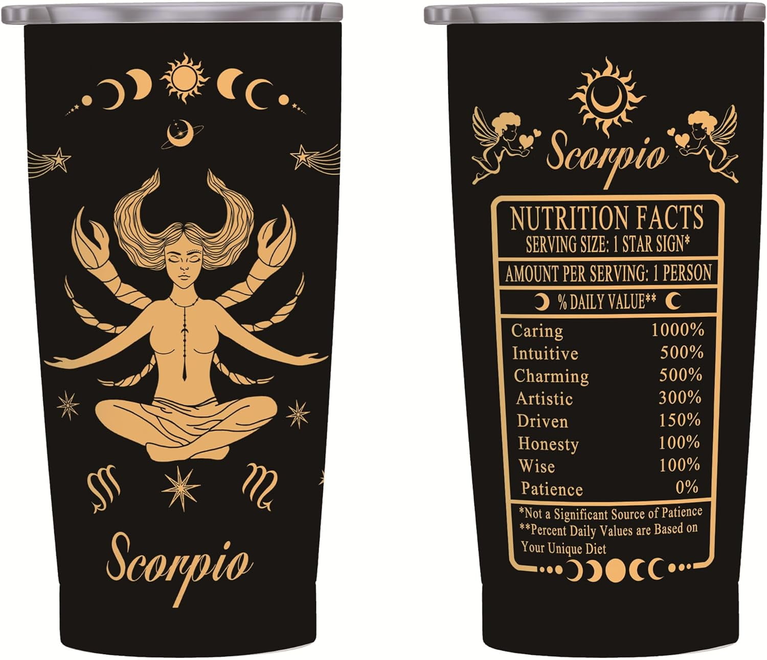 20oz Leo Constellations Tumbler Double Wall Vacuum Insulated Mugs, Mens Women Zodiac Coffee Wine Water Sublimation Mugs Car Cup Gifts - Insulated Tumbler