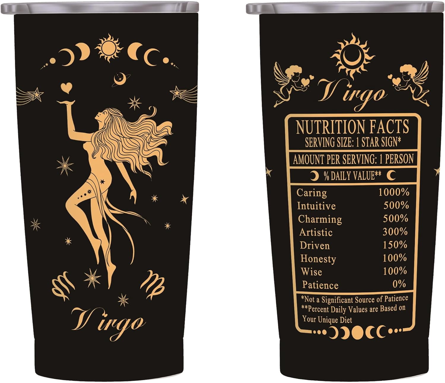 20oz Leo Constellations Tumbler Double Wall Vacuum Insulated Mugs, Mens Women Zodiac Coffee Wine Water Sublimation Mugs Car Cup Gifts - Insulated Tumbler