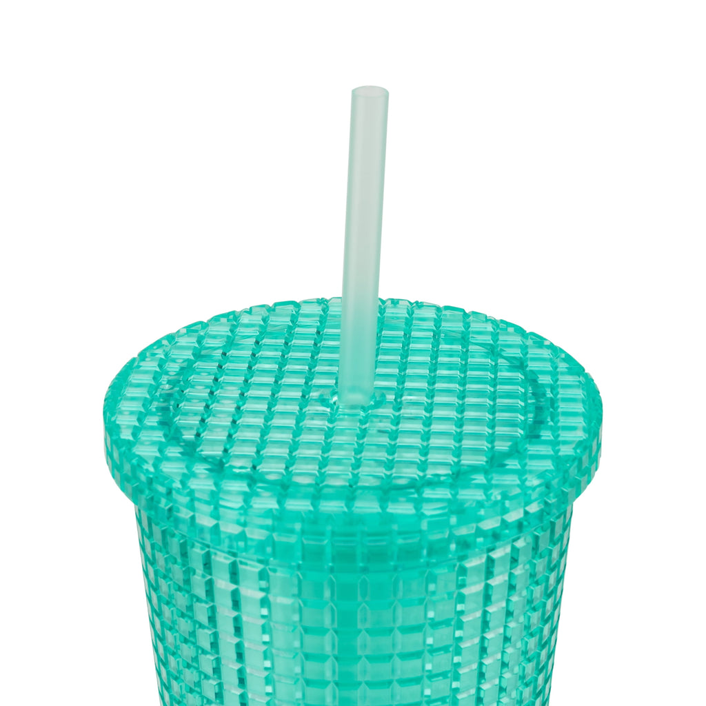 Cool Gear 3-Pack 23 oz Jem Chiller with Reusable Straw | Dishwasher Safe, Spillproof, Double-Wall Insulated Travel Tumbler | Trendy, Textured Design - Variety Pack