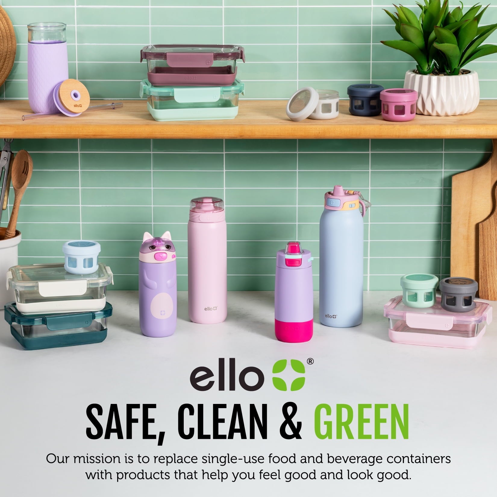 Ello Ultra Clean 24oz Insulated Leak-Proof Lid Tumbler with Sling, Strawberries