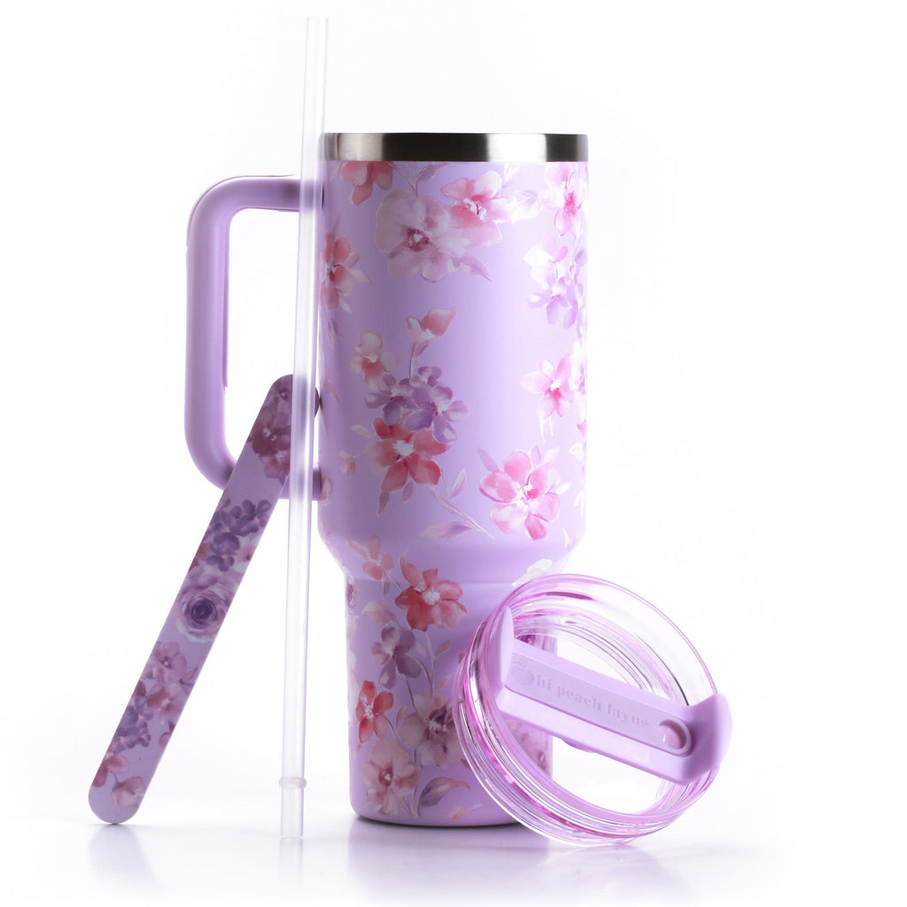 Hi Peach Layne 40oz Purple Beauty Insulated Tumbler with Nail File