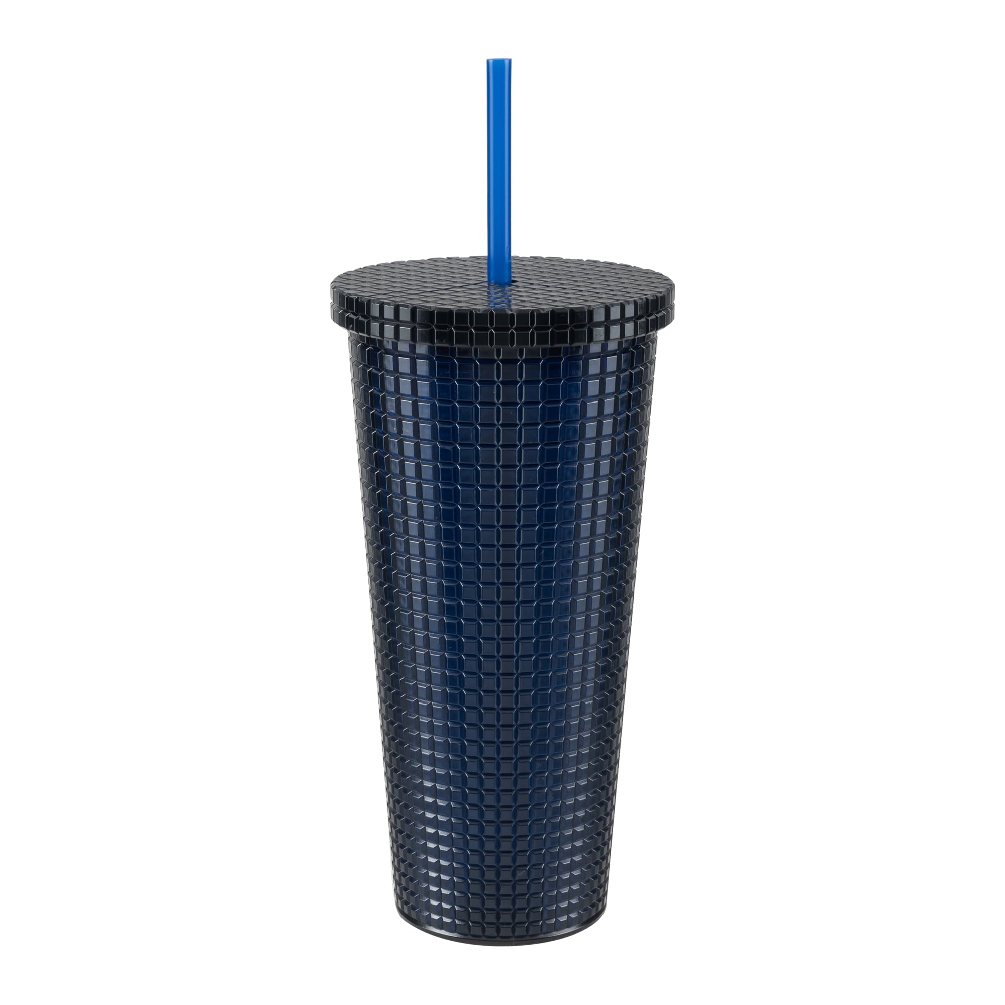 Cool Gear 3-Pack 23 oz Jem Chiller with Reusable Straw | Dishwasher Safe, Spillproof, Double-Wall Insulated Travel Tumbler | Trendy, Textured Design - Variety Pack