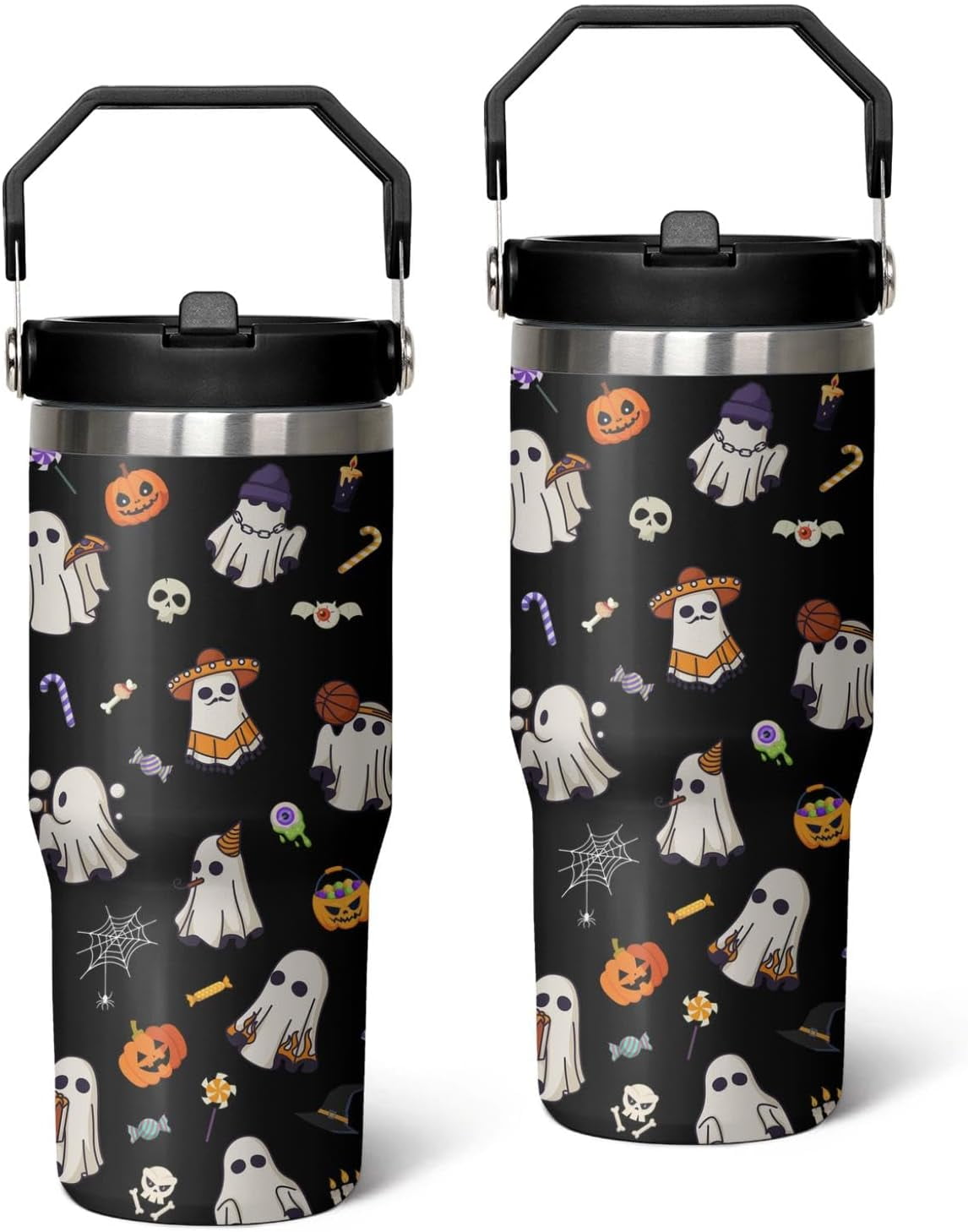 40 oz Tumbler with Handle and Straw 40 oz Butterfly Cup Insulated Stainless Steel Coffee Travel Mug Spill Proof Leak Proof Slim 40oz Tumbler with Handle Butterfly Decor Stuff Gifts for Women - Insulated Tumbler