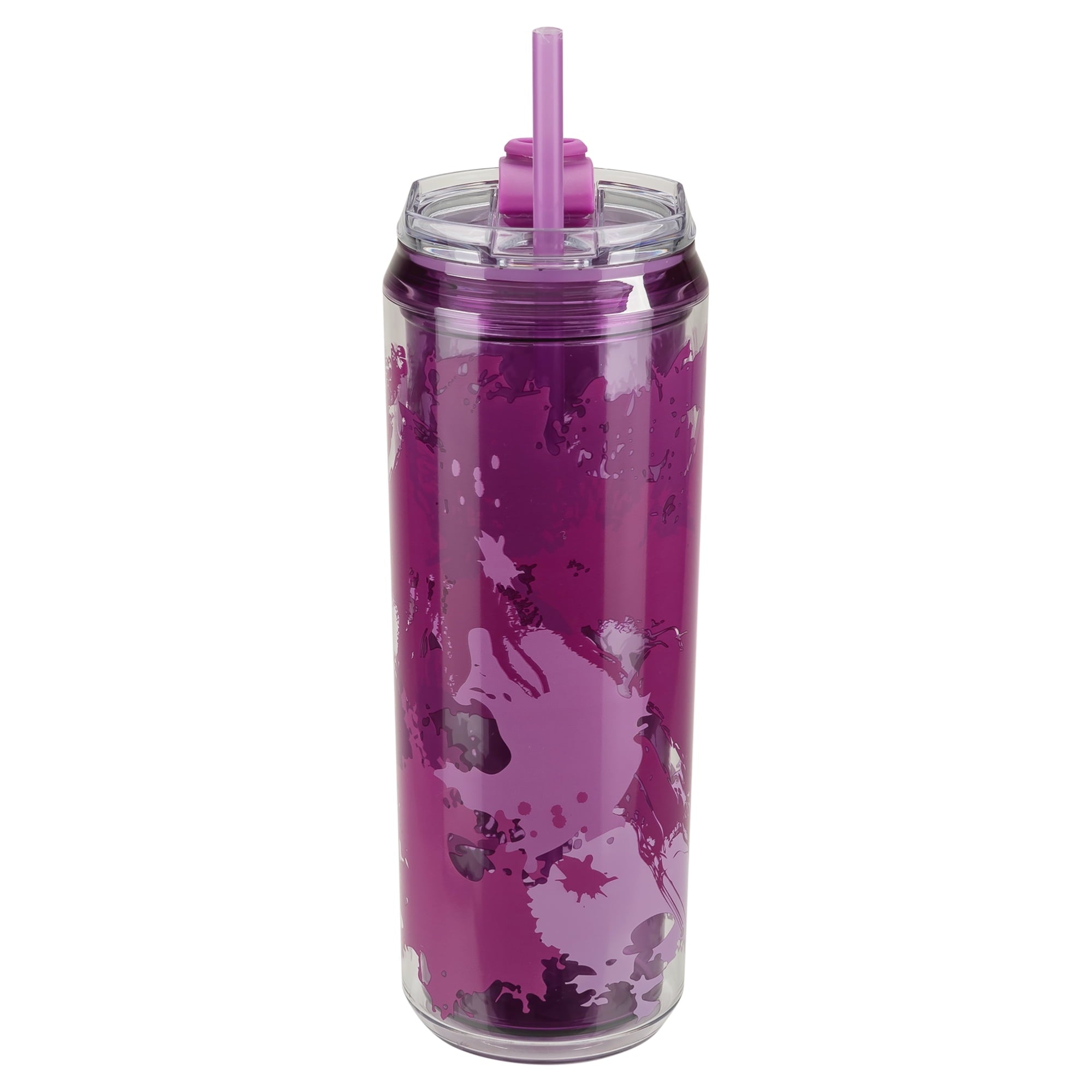 Cool Gear 3-Pack Modern Tumbler with Reusable Straw | Dishwasher Safe, Cup Holder Friendly, Spillproof, Double-Wall Insulated Travel Tumbler | Printed Variety Pack