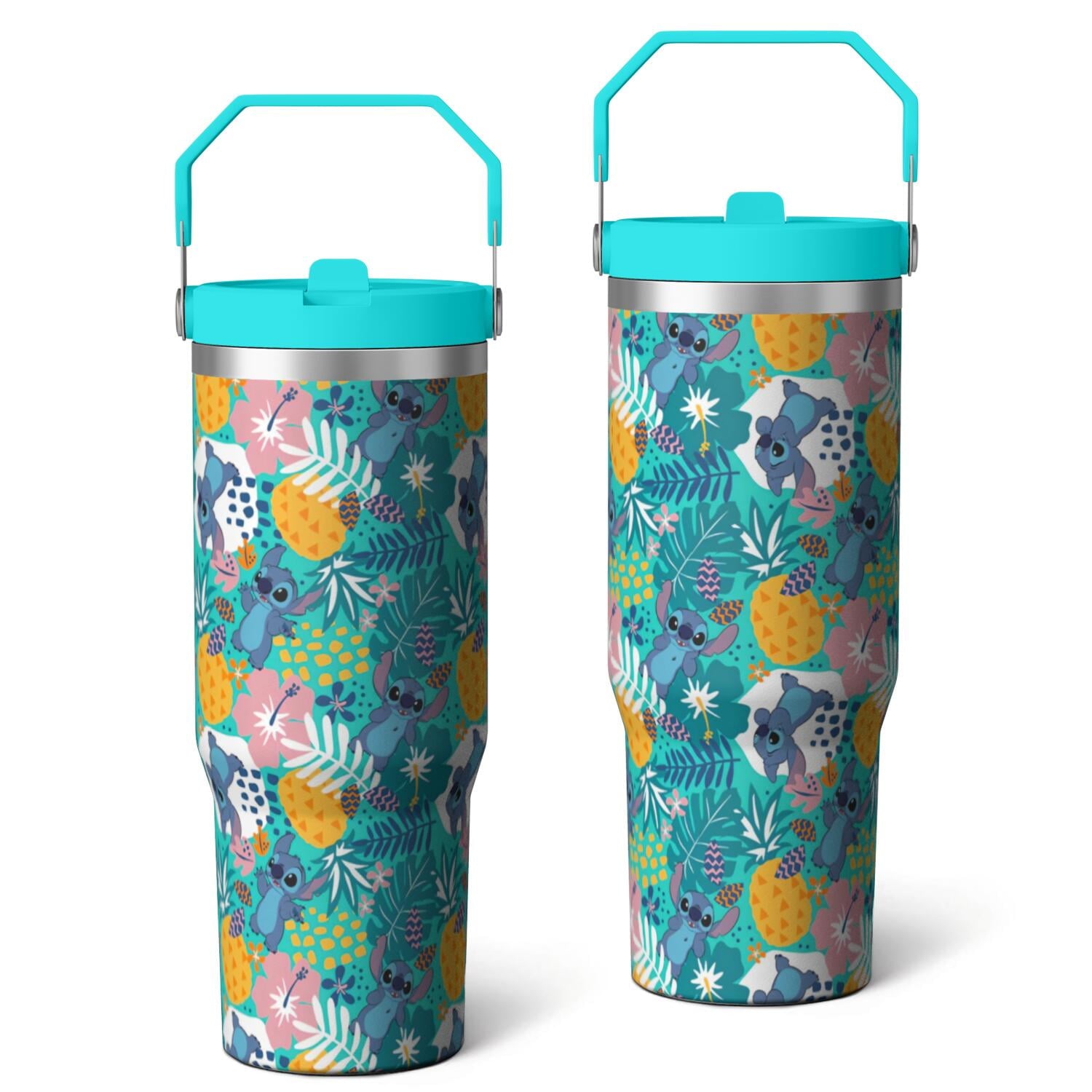 30oz Cartoon Movie Stainless Steel Tumbler with Lid and Straw,Spill Proof Cartoon Travel Cup for Cartoon Lovers,Double Wall Vacuum Insulated Coffee Mug with Top Handle Blue - Insulated Tumbler
