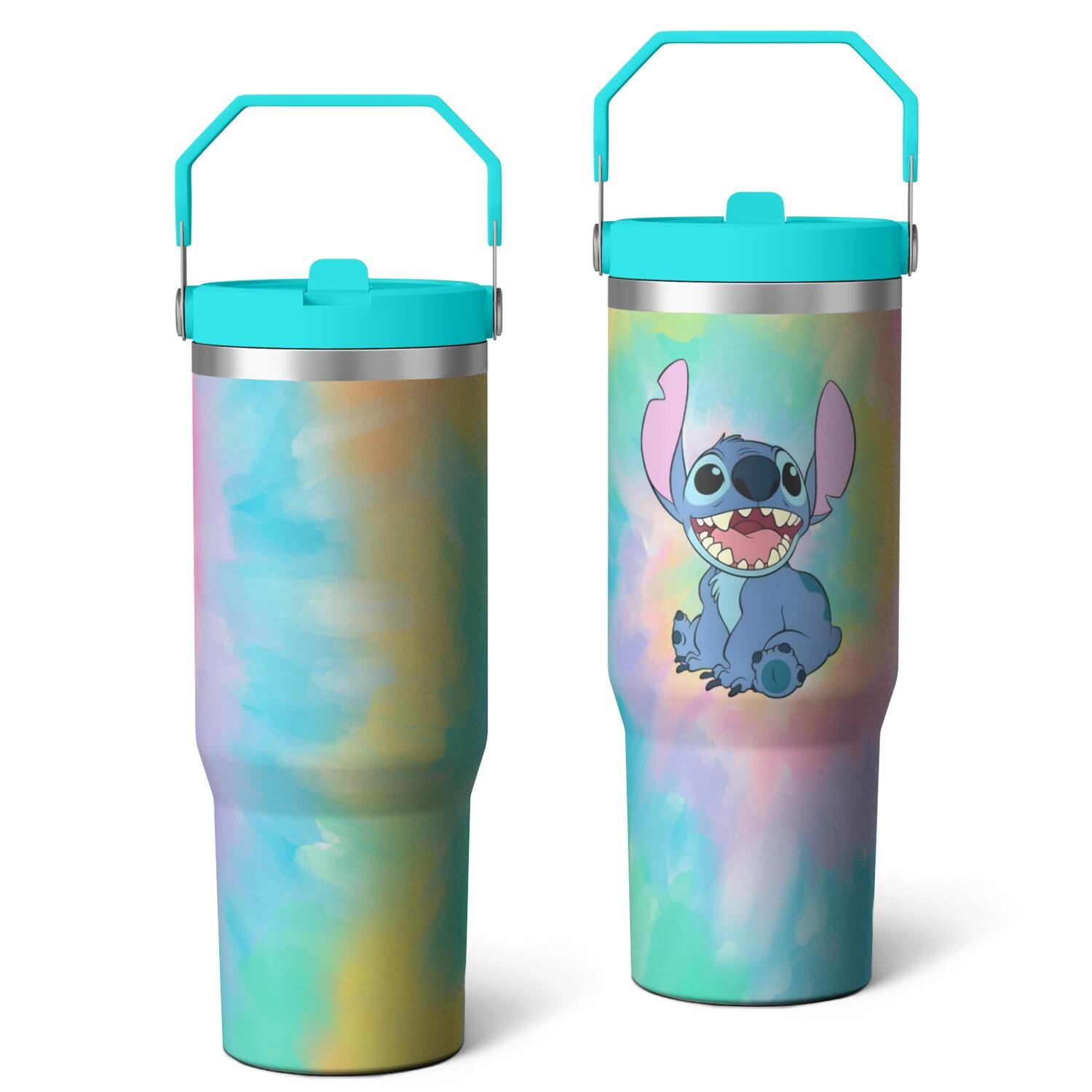 30oz Cartoon Movie Stainless Steel Tumbler with Lid and Straw,Spill Proof Cartoon Travel Cup for Cartoon Lovers,Double Wall Vacuum Insulated Coffee Mug with Top Handle Blue - Tumbler