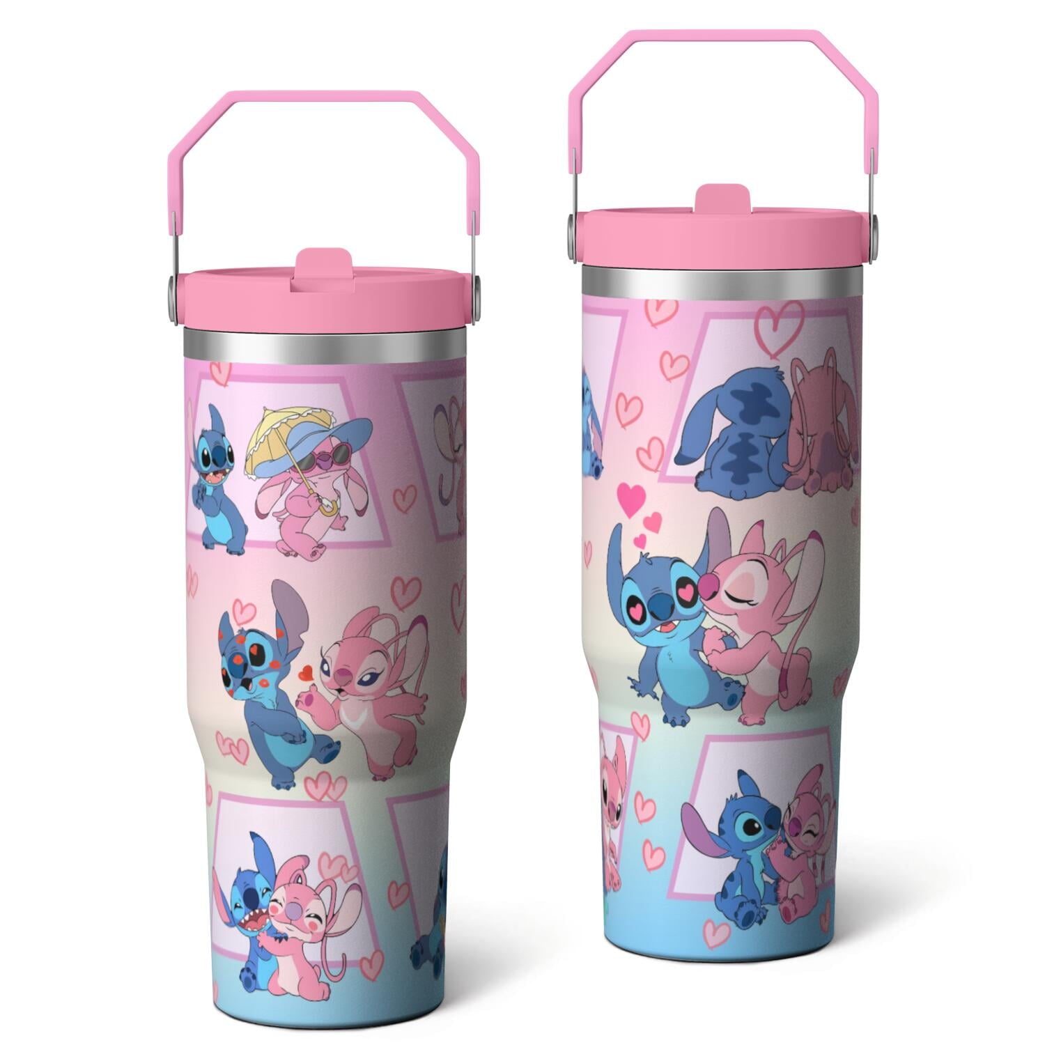30oz Cartoon Movie Stainless Steel Tumbler with Lid and Straw,Spill Proof Cartoon Travel Cup for Cartoon Lovers,Double Wall Vacuum Insulated Coffee Mug with Top Handle Blue - Tumbler
