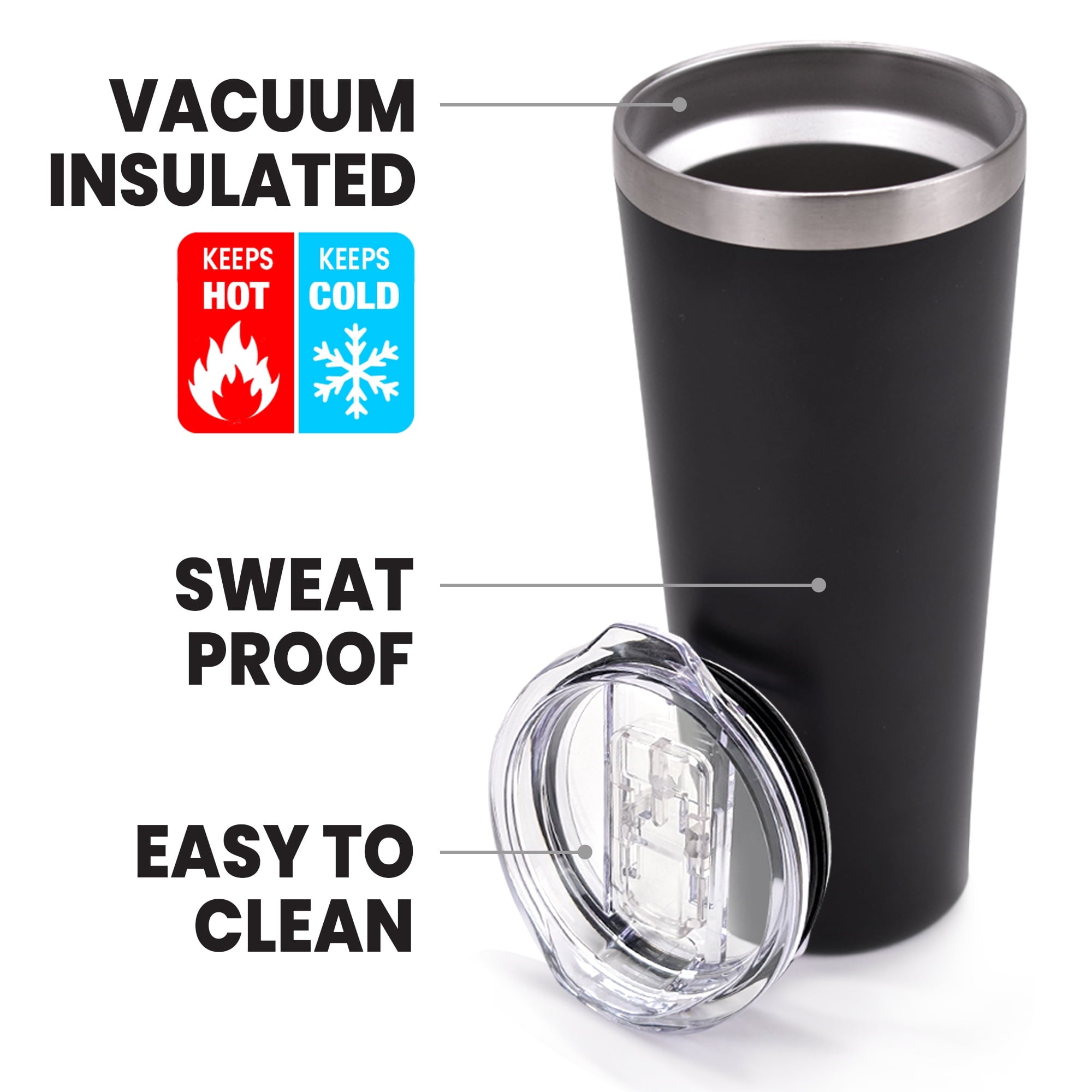Looney Tunes Official Tweety Bird Pose 20 oz Travel Tumbler, Stainless Steel, Vacuum Insulated with Leak Resistant Slide-Lock Lid