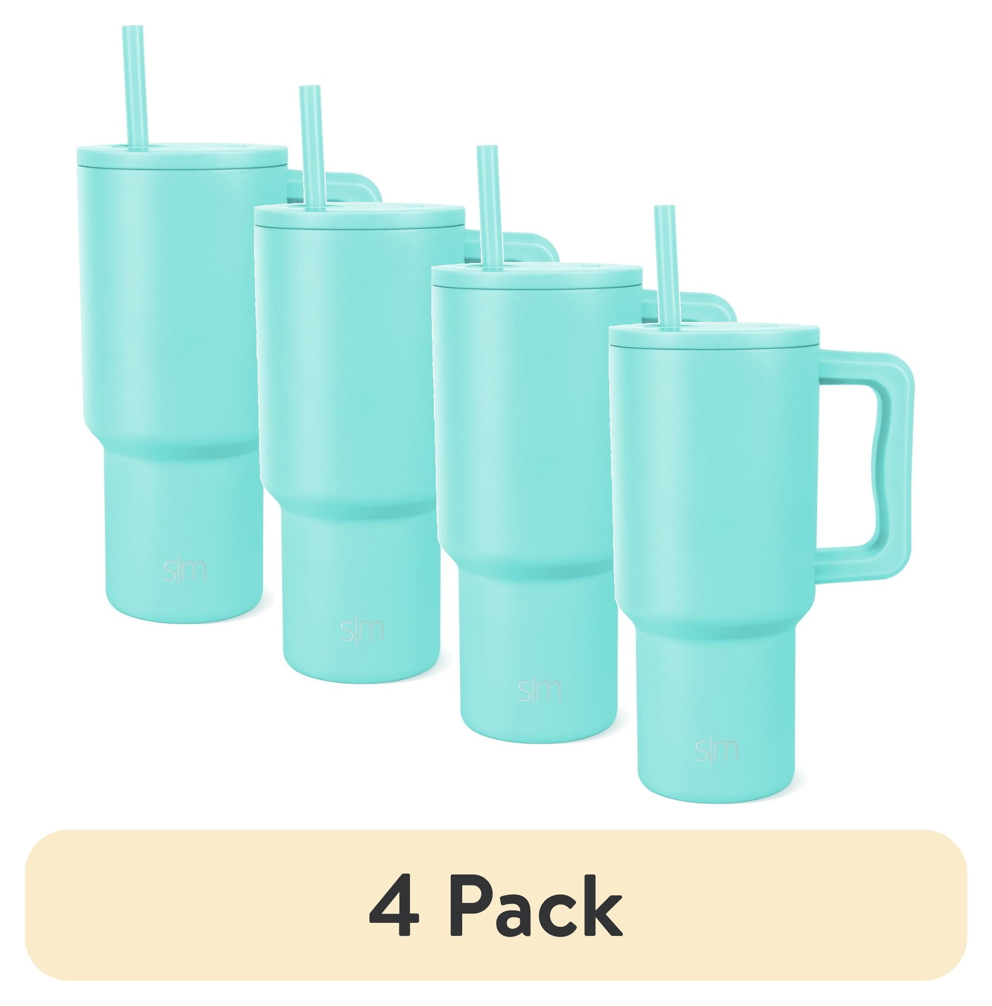 Simple Modern 30 fl oz Insulated Stainless Steel Trek Tumbler with Straw Lid | Seaglass Sage and Cream Checkmate - Insulated Tumbler
