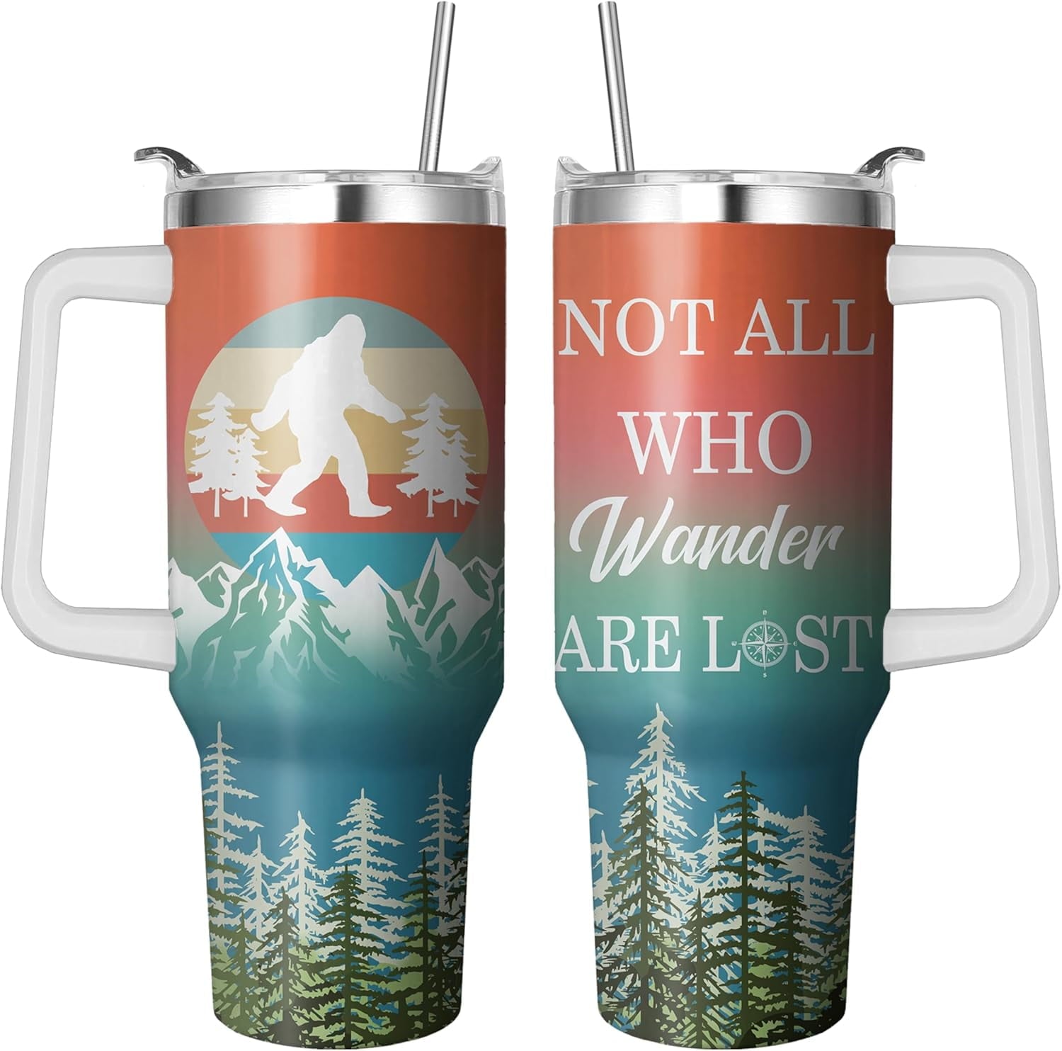 40 Oz Horse Tumbler with Straw and Handle, Double Wall Stainless Steel Horse Mugs for Horse Lovers, Horse Gifts for Women Insulated Horse Cups, 40 Oz Horse Coffee Cup Gifts for Horse Lovers Women - Insulated Tumbler