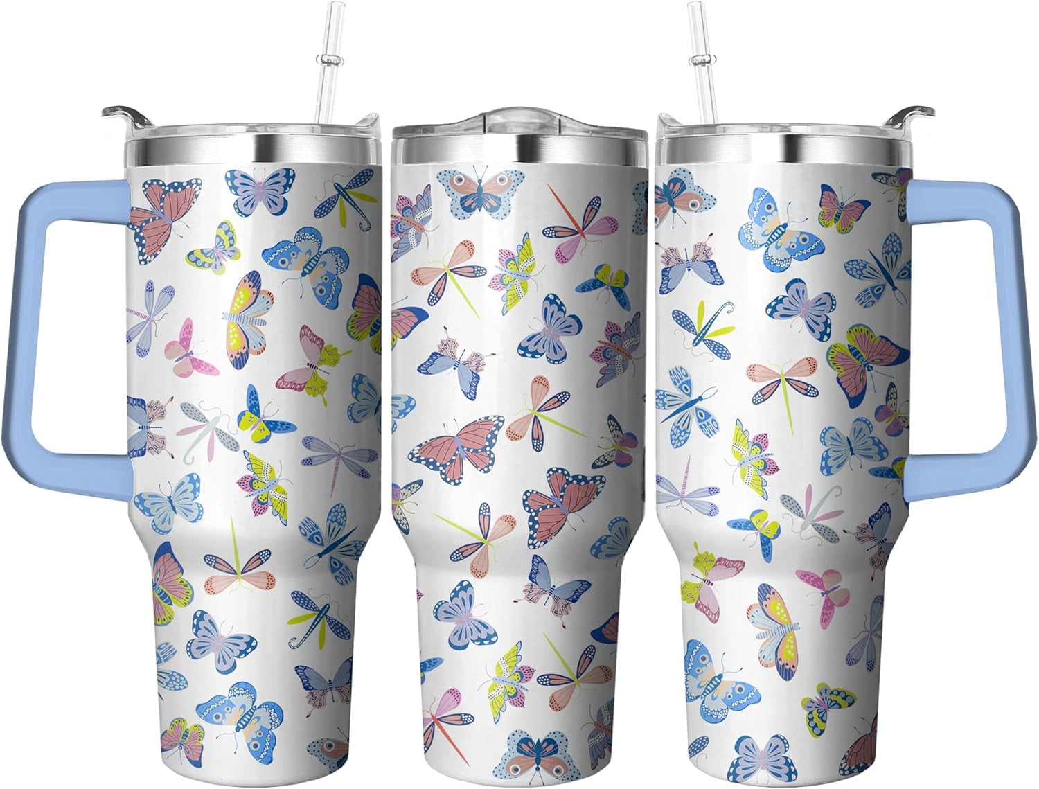 40 Oz Horse Tumbler with Straw and Handle, Double Wall Stainless Steel Horse Mugs for Horse Lovers, Horse Gifts for Women Insulated Horse Cups, 40 Oz Horse Coffee Cup Gifts for Horse Lovers Women - Insulated Tumbler