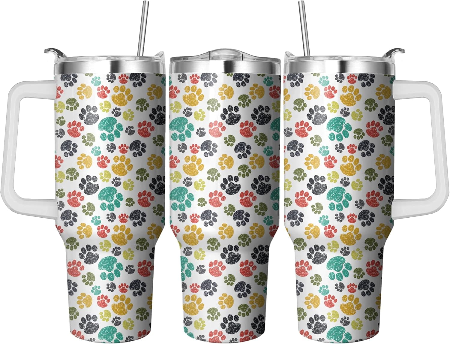 40 Oz Horse Tumbler with Straw and Handle, Double Wall Stainless Steel Horse Mugs for Horse Lovers, Horse Gifts for Women Insulated Horse Cups, 40 Oz Horse Coffee Cup Gifts for Horse Lovers Women - Insulated Tumbler