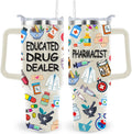 40 Oz Respiratory Therapist Tumbler Cup Respiratory Therapist Gifts Stainless Steel Insulated Travel Coffee Mug with Handle Respiratory Therapist Week Gifts for Women Men - Insulated Tumbler