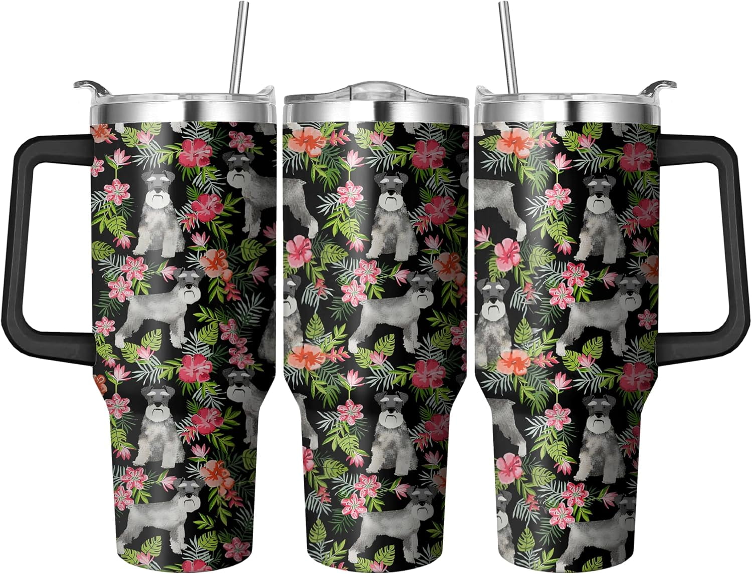 40 Oz Horse Tumbler with Straw and Handle, Double Wall Stainless Steel Horse Mugs for Horse Lovers, Horse Gifts for Women Insulated Horse Cups, 40 Oz Horse Coffee Cup Gifts for Horse Lovers Women - Insulated Tumbler