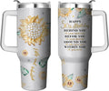 40 Oz Tumbler with Handle and Straw, Double Wall Coffee Travel Mug Spill Proof Leak Proof, Reusable Insulated Water Bottle 40 Oz, Stainless Steel Cup with Handle and Straw Gifts for Women - Insulated Tumbler