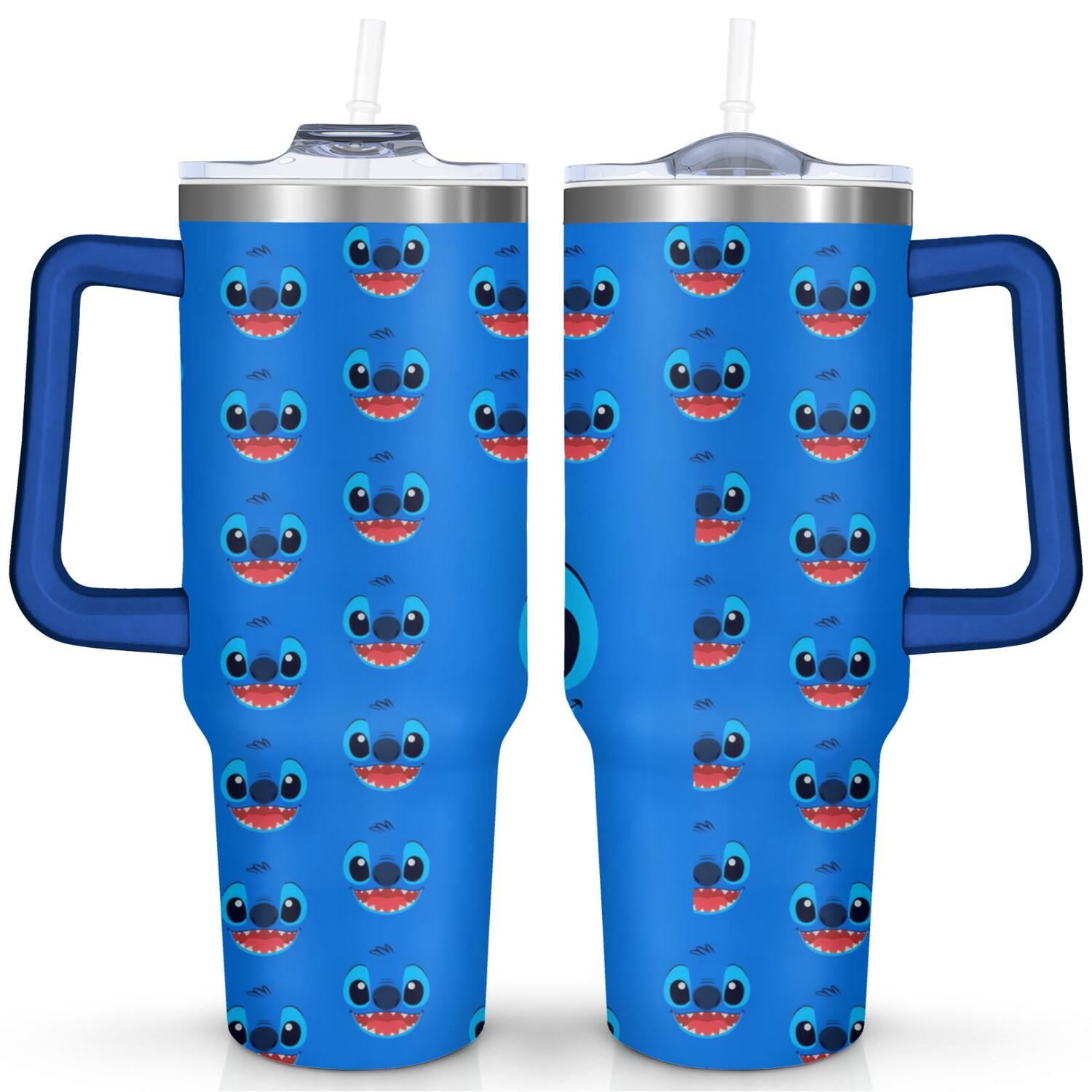 40oz Cartoon Movie Stainless Steel Tumbler with Lid and Straw,Spill Proof Cartoon Travel Cup for Cartoon Lovers Double Wall Vacuum Insulated Coffee Mug with Handle Pink - Tumbler