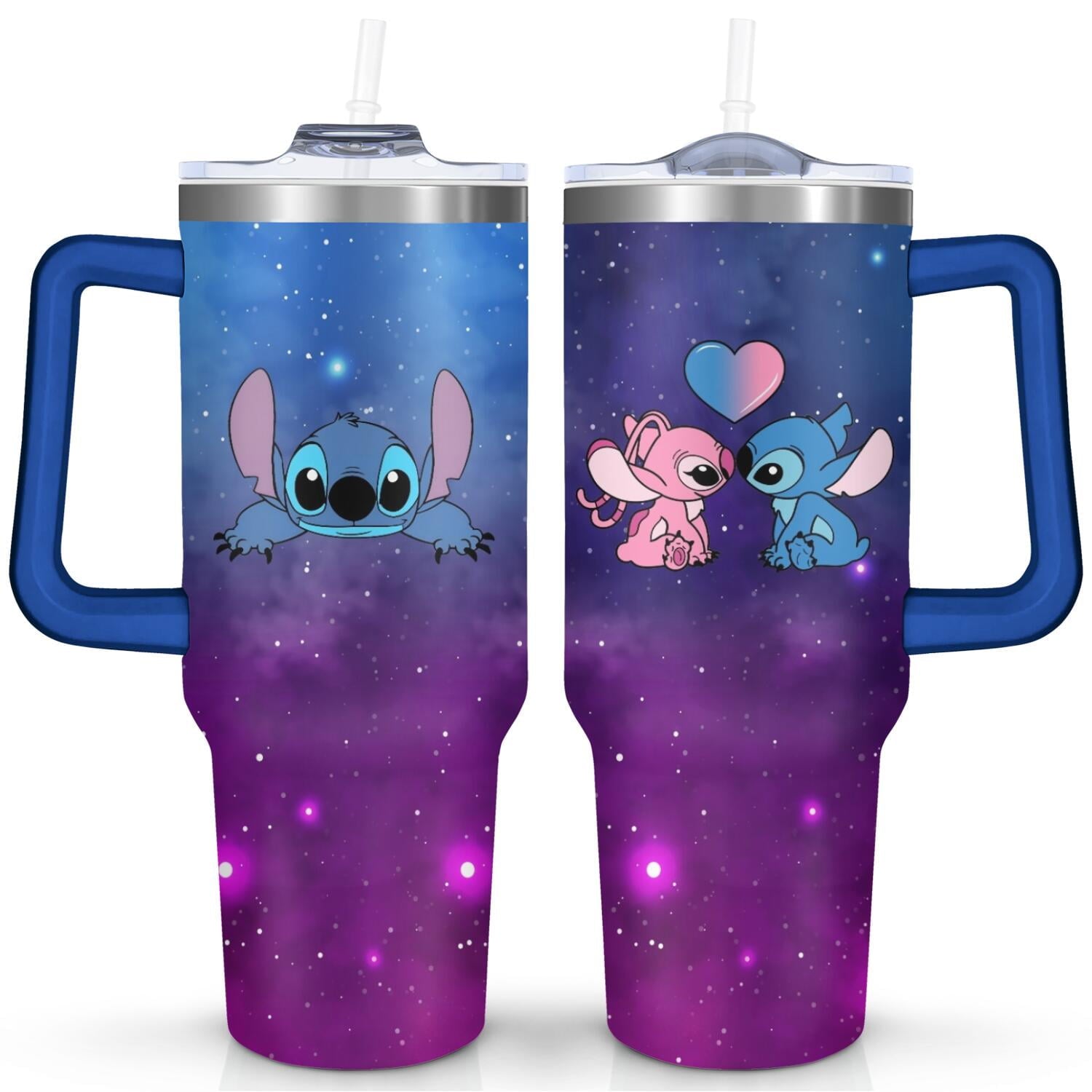 40oz Cartoon Movie Stainless Steel Tumbler with Lid and Straw,Spill Proof Cartoon Travel Cup for Cartoon Lovers Double Wall Vacuum Insulated Coffee Mug with Handle Pink - Insulated Tumbler