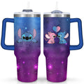 40oz Cartoon Movie Stainless Steel Tumbler with Lid and Straw,Spill Proof Cartoon Travel Cup for Cartoon Lovers Double Wall Vacuum Insulated Coffee Mug with Handle Pink - Tumbler