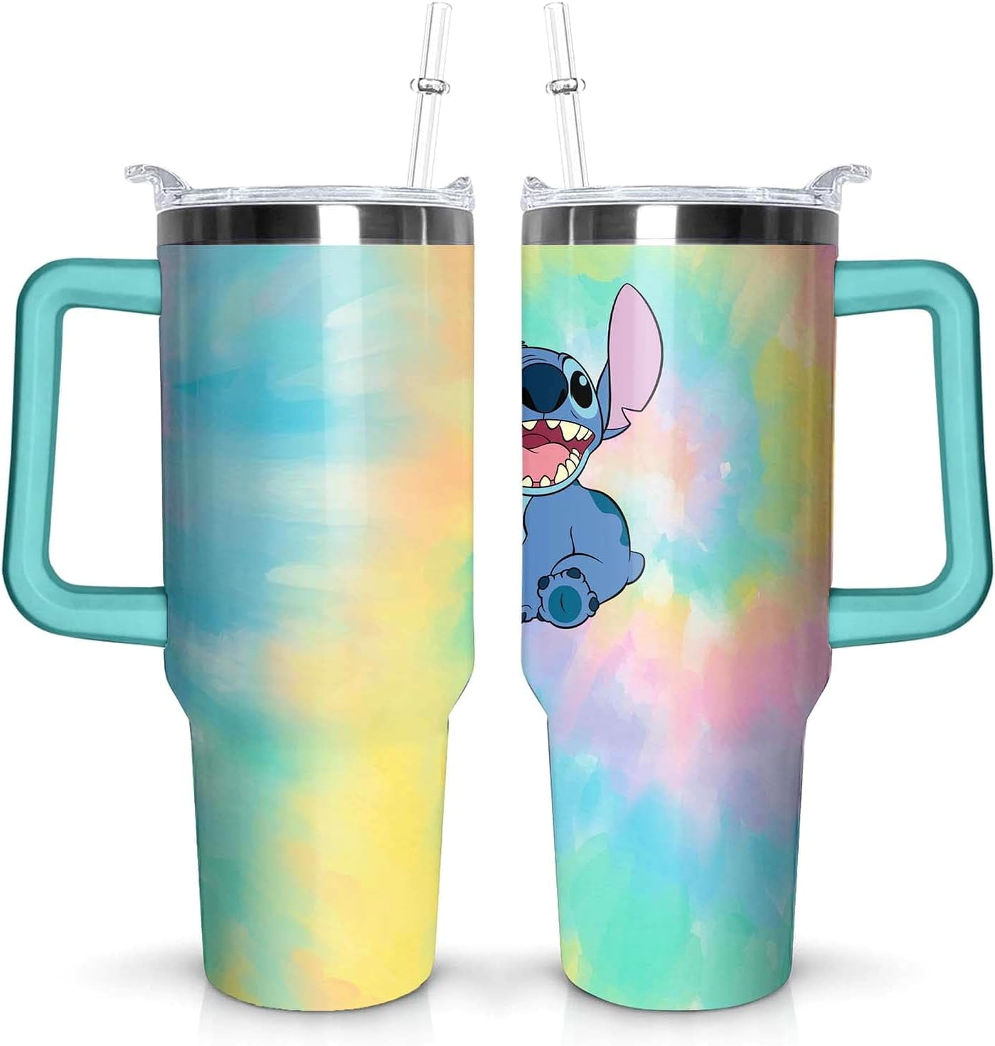 30oz Cartoon Tumbler for Cartoon Lovers,Cartoon Movie Stainless Steel Tumbler with Handle and Flip Straw Travel Mug Tumbler Cup Keeps Drinks Cold & Hot, Style 2 - Tumbler