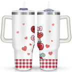 40oz Hello Kawaii Cat Cute Stainless Steel Tumbler with Lid - Reusable Stainless Steel Cup