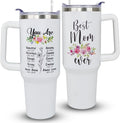 40oz Mom Tumbler with Handle Mamasaurus cup, Mom Gifts from Daughter/Son,Mama Birthday gifts, Mother''s Day Gift for Mama， Best Mother In Law Gift,Mother Coffee cup Stainless Steel Travel Mugs - Tumbler