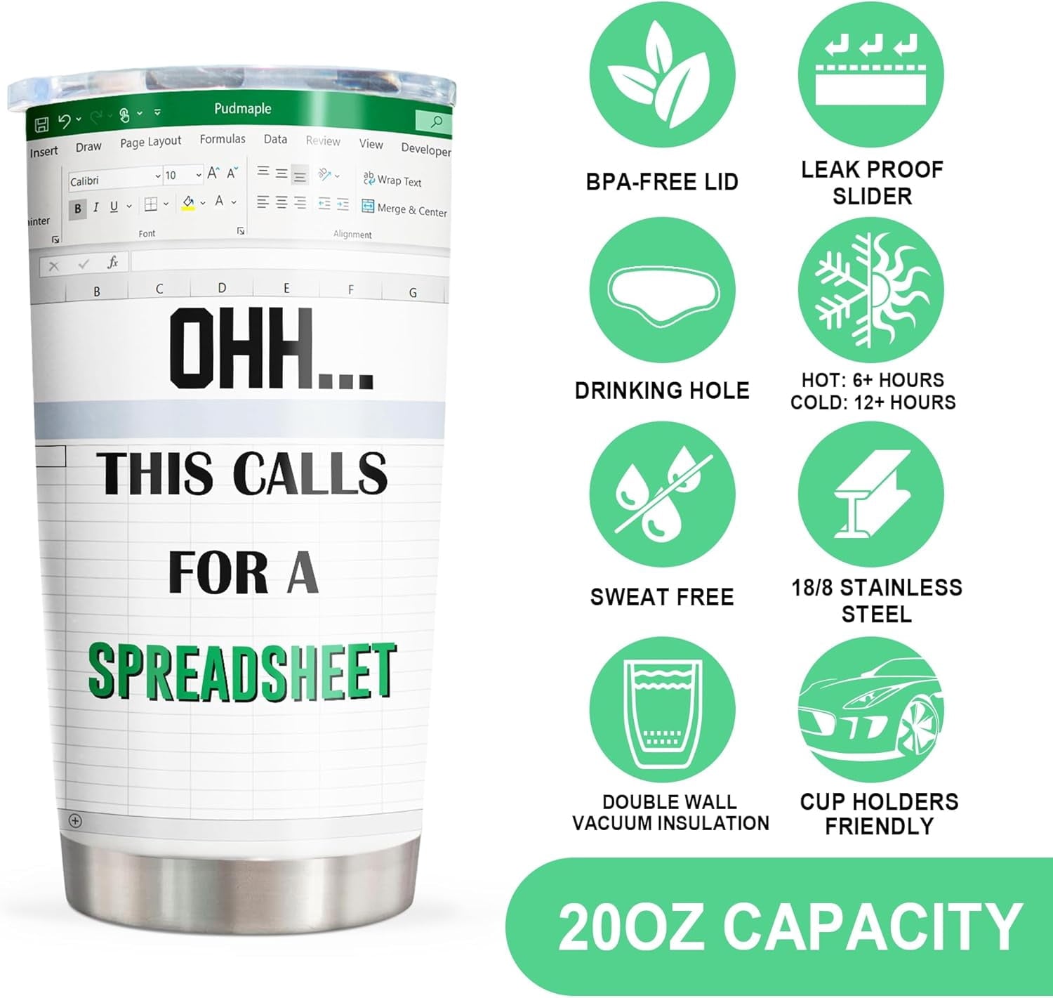 Freak in the Sheets Excel Mug, This Calls for a Spreadsheet, Accountant Gifts, Excel Shortcut, Spreadsheets Gift Funny, Accounting Gift, Gifts for Accountant/CPA/CFO/Coworkers Tumbler