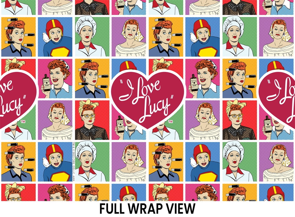 I Love Lucy Official Square Faces 20 oz Travel Tumbler, Stainless Steel, Vacuum Insulated with Leak Resistant Slide-Lock Lid