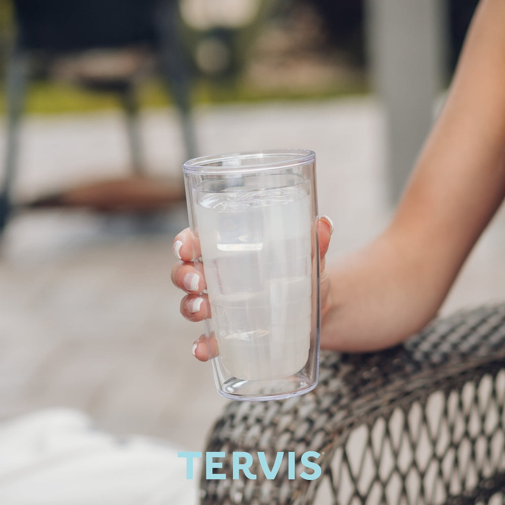 Tervis Tropical Hibiscus Photo Made in USA Double Walled Insulated Travel Tumbler, Clear 16oz