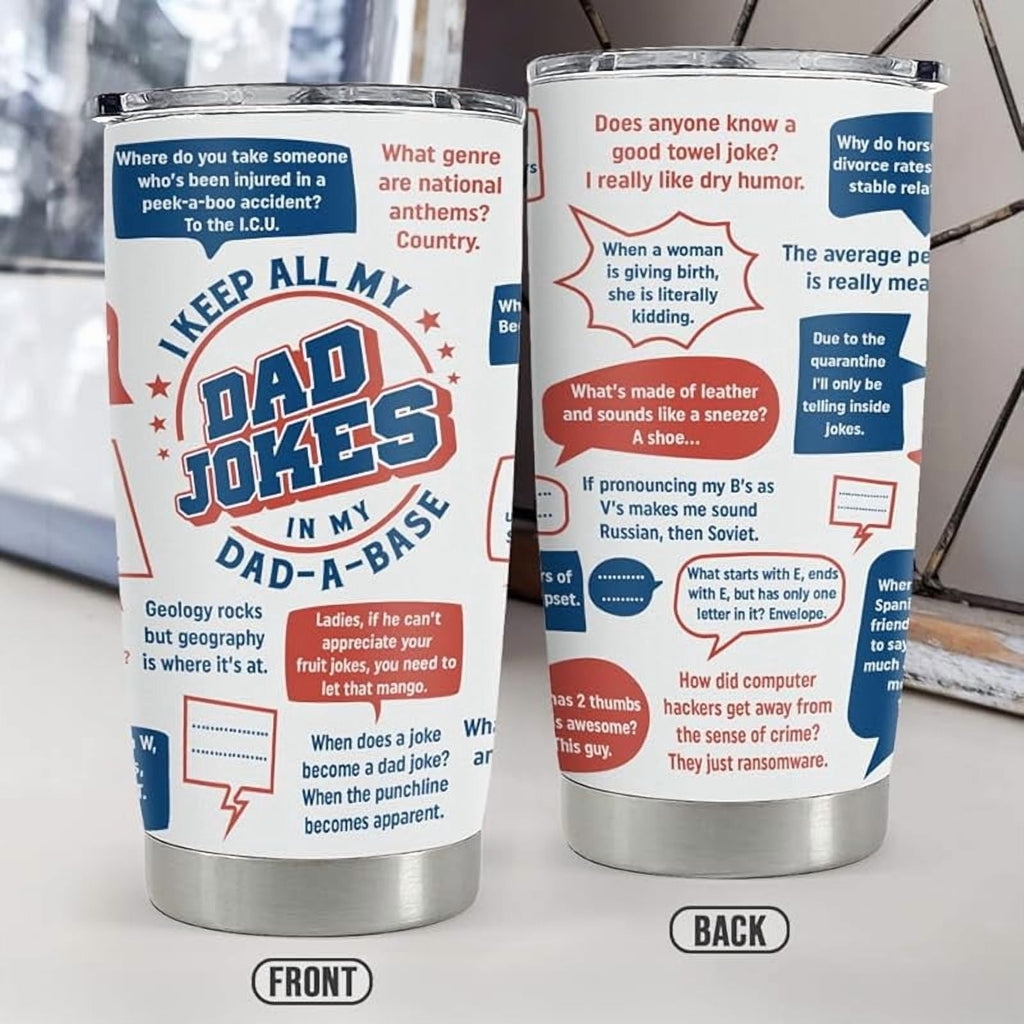 Best Dad Ever Tumbler with Lid - Dad Nutrition Facts 20oz Insulated Stainless Steel Mug - Coffee Mug for Travel Outdoor Sport Office, Gift for Father’s Day Birthday