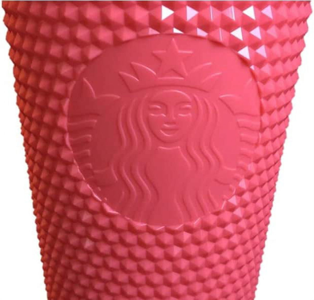Starbucks 24 oz Dragon Fruit Studded Pink Tabbed Straw Tumbler
